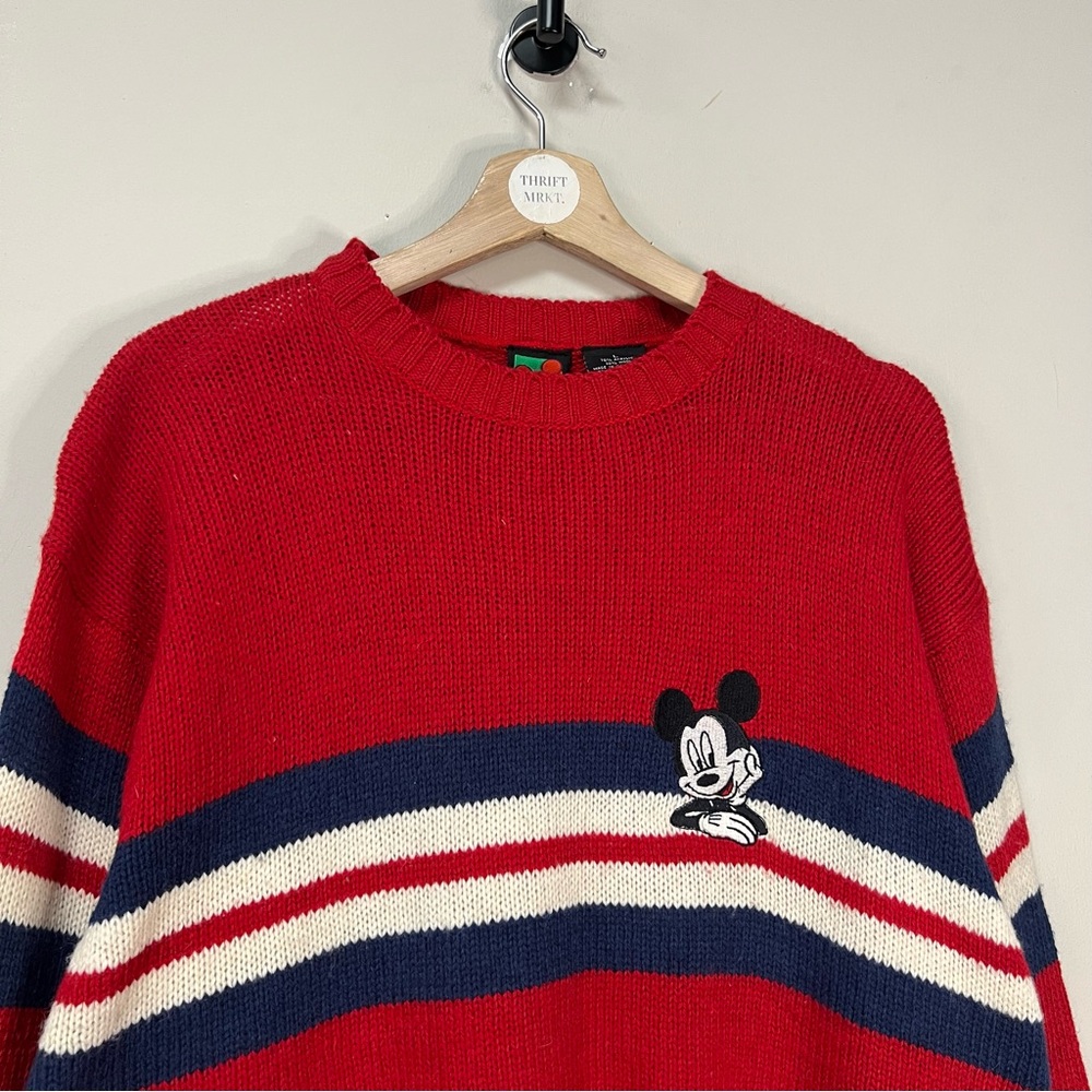 Vintage 90s Mickey Mouse Knit Sweater - Picture 2 of 3